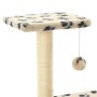 Rascador para gatos con poste de sisal 65 cm huellas beige en Mobiliario para gatos | Comprar online en Foru.es