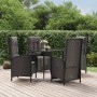 Set de muebles jardín 5 pzas con cojines ratán sintético negro en Conjuntos de jardín | Comprar online en Foru.es