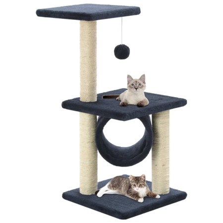 Rascador para gatos con poste de sisal 65 cm azul oscuro en Mobiliario para gatos | Comprar online en Foru.es