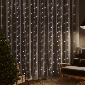 Cortina de luces LED 300 LED blanco frío 8 funciones 3x3 m de vidaXL, Luces de Navidad - Ref: Foro24-328928, Precio: 23,75 €,...