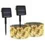 Tiras de luces solares LED 2 uds blanco cálido de vidaXL, Luces de Navidad - Ref: Foro24-328947, Precio: 35,66 €, Descuento: %
