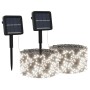 Tiras de luces solares LED 2 uds blanco frío interior/exterior de vidaXL, Luces de Navidad - Ref: Foro24-328948, Precio: 36,4...