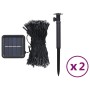 Tiras de luces solares LED 2 uds blanco frío interior/exterior de vidaXL, Luces de Navidad - Ref: Foro24-328948, Precio: 36,4...