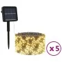 Tira de luces solares LED 5 uds blanco cálido interior/exterior de vidaXL, Luces de Navidad - Ref: Foro24-328951, Precio: 74,...