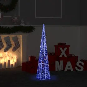 Cono de luz LED decorativo acrílico azul 90 cm de vidaXL, Luces de Navidad - Ref: Foro24-328961, Precio: 26,20 €, Descuento: %