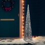 Cono de luz LED decorativo acrílico blanco frío 120 cm de vidaXL, Luces de Navidad - Ref: Foro24-328964, Precio: 49,71 €, Des...