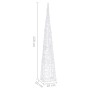 Cono de luz LED decorativo acrílico blanco frío 120 cm de vidaXL, Luces de Navidad - Ref: Foro24-328964, Precio: 49,71 €, Des...