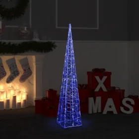 Cono de luz LED decorativo acrílico azul 120 cm de vidaXL, Luces de Navidad - Ref: Foro24-328965, Precio: 48,94 €, Descuento: %