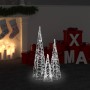 Set cono luz LED decorativo acrílico blanco frío 30/45/60cm de vidaXL, Luces de Navidad - Ref: Foro24-328968, Precio: 54,99 €...