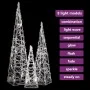 Set cono luz LED decorativo acrílico blanco frío 30/45/60cm de vidaXL, Luces de Navidad - Ref: Foro24-328968, Precio: 54,12 €...
