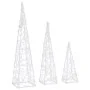 Set de cono de luz LED decorativo acrílico azul 30/45/60cm de vidaXL, Luces de Navidad - Ref: Foro24-328969, Precio: 50,09 €,...