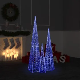 Cono de luz LED decorativo acrílico azul 60/90/120 cm de vidaXL, Luces de Navidad - Ref: Foro24-328973, Precio: 78,90 €, Desc...