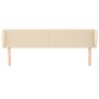 Cabecero de tela color crema 203x23x78/88 cm de vidaXL, Cabeceros y pies de cama - Ref: Foro24-3116891, Precio: 91,89 €, Desc...