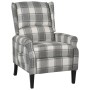 Sillón reclinable de tela blanco y gris de vidaXL, Sillones - Ref: Foro24-329306, Precio: 218,07 €, Descuento: %