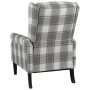 Sillón reclinable de tela blanco y gris de vidaXL, Sillones - Ref: Foro24-329306, Precio: 218,07 €, Descuento: %