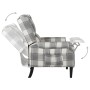Sillón reclinable de tela blanco y gris de vidaXL, Sillones - Ref: Foro24-329306, Precio: 218,07 €, Descuento: %