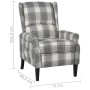Sillón reclinable de tela blanco y gris de vidaXL, Sillones - Ref: Foro24-329306, Precio: 218,07 €, Descuento: %