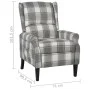 White and gray fabric recliner chair by vidaXL, Armchairs - Ref: Foro24-329306, Price: 216,58 €, Discount: %