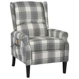 Sillón de masaje reclinable de tela gris de vidaXL, Sillones de masaje eléctricos - Ref: Foro24-329313, Precio: 188,31 €, Des...