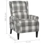 Sillón de masaje reclinable de tela gris de vidaXL, Sillones de masaje eléctricos - Ref: Foro24-329313, Precio: 188,31 €, Des...