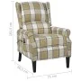Sillón de masaje reclinable de tela verde de vidaXL, Sillones de masaje eléctricos - Ref: Foro24-329315, Precio: 188,31 €, De...