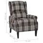 Sillón de masaje reclinable de tela marrón de vidaXL, Sillones de masaje eléctricos - Ref: Foro24-329318, Precio: 198,04 €, D...