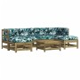 Juego de muebles jardín 7 pzas y cojines madera pino impregnada en Conjuntos de jardín | Comprar online en Foru.es