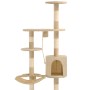 Rascador de gatos de pared con poste de sisal 194 cm beige en Mobiliario para gatos | Comprar online en Foru.es
