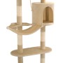 Rascador de gatos de pared con poste de sisal 194 cm beige en Mobiliario para gatos | Comprar online en Foru.es