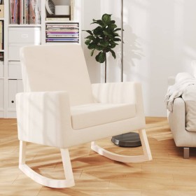 Silla mecedora de tela crema de vidaXL, Mecedoras - Ref: Foro24-329424, Precio: 160,17 €, Descuento: %