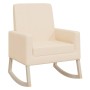 Silla mecedora de tela crema de vidaXL, Mecedoras - Ref: Foro24-329424, Precio: 160,17 €, Descuento: %