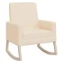 Silla mecedora de tela crema de vidaXL, Mecedoras - Ref: Foro24-329424, Precio: 157,24 €, Descuento: %