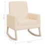 Silla mecedora de tela crema de vidaXL, Mecedoras - Ref: Foro24-329424, Precio: 160,17 €, Descuento: %