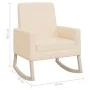 Silla mecedora de tela crema de vidaXL, Mecedoras - Ref: Foro24-329424, Precio: 157,24 €, Descuento: %