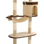Rascador de gato de pared postes de sisal 194 cm beige y marrón en Mobiliario para gatos | Comprar online en Foru.es