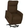 Sillón elevable tela marrón oscuro de vidaXL, Sillones - Ref: Foro24-329610, Precio: 378,56 €, Descuento: %