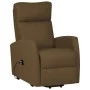 Sillón elevable tela marrón oscuro de vidaXL, Sillones - Ref: Foro24-329610, Precio: 378,56 €, Descuento: %