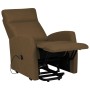 Sillón elevable tela marrón oscuro de vidaXL, Sillones - Ref: Foro24-329610, Precio: 337,43 €, Descuento: %