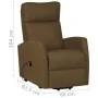 Sillón elevable tela marrón oscuro de vidaXL, Sillones - Ref: Foro24-329610, Precio: 378,56 €, Descuento: %