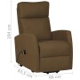 Sillón elevable tela marrón oscuro de vidaXL, Sillones - Ref: Foro24-329610, Precio: 337,43 €, Descuento: %