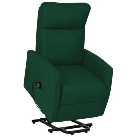 Sillón elevable tela verde oscuro de vidaXL, Sillones - Ref: Foro24-329611, Precio: 380,98 €, Descuento: %