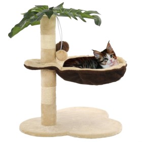 Rascador para gatos con poste de sisal 50 cm beige y marrón en Mobiliario para gatos | Comprar online en Foru.es