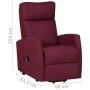 Sillón elevable tela morado de vidaXL, Sillones - Ref: Foro24-329612, Precio: 348,02 €, Descuento: %