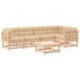 Juego de muebles de jardín 6 piezas y cojines madera maciza en Conjuntos de jardín | Comprar online en Foru.es