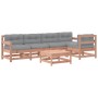 Juego de muebles jardín 6 pzas y cojines madera abeto Douglas en Conjuntos de jardín | Comprar online en Foru.es
