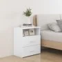 Mesitas de noche 2 unidades aglomerado blanco 50x32x60 cm de vidaXL, Mesitas de noche - Ref: Foro24-803273, Precio: 100,32 €,...