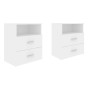 Mesitas de noche 2 unidades aglomerado blanco 50x32x60 cm de vidaXL, Mesitas de noche - Ref: Foro24-803273, Precio: 101,79 €,...