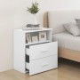 Mesitas de noche 2 unidades aglomerado blanco 50x32x60 cm de vidaXL, Mesitas de noche - Ref: Foro24-803273, Precio: 101,79 €,...