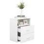 Mesitas de noche 2 unidades aglomerado blanco 50x32x60 cm de vidaXL, Mesitas de noche - Ref: Foro24-803273, Precio: 100,32 €,...