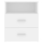 Mesitas de noche 2 unidades aglomerado blanco 50x32x60 cm de vidaXL, Mesitas de noche - Ref: Foro24-803273, Precio: 101,79 €,...
